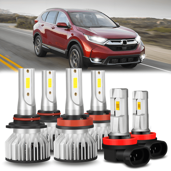 For Honda CR-V CRV 2015 2016 2017 2018 2019 2020 LED Headlight Hi-Low Fog Light Bulbs 6pcs