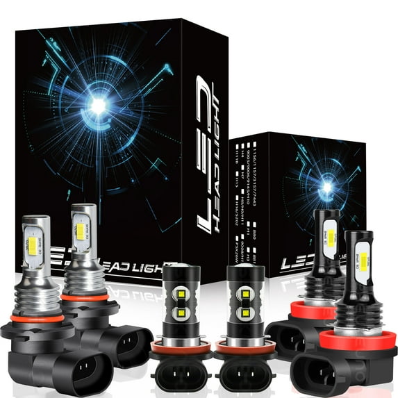For Honda CR-V CRV 2015-2020 LED Headlight High Low Fog Light Bulbs 6000K Xenon White Pack of 6