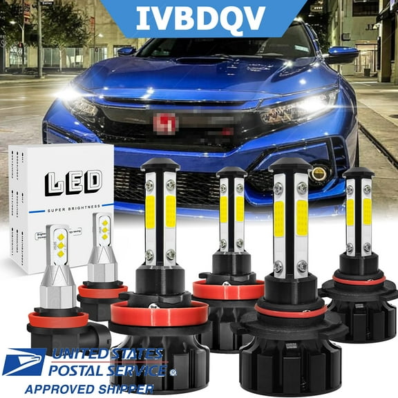 For Honda CR-Z 2011-2016
LED Headlight Bulbs,9005 High+H11 Low+H11 Fog Beam LED Headlight Bulbs Cool White