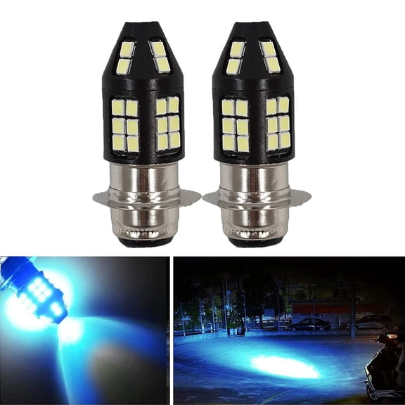 For Honda CRF450X 2012-2014 LED Motorcycle Headlight Bulbs H6M Hi-Lo Beam P15D ATV 8000K Ice Blue