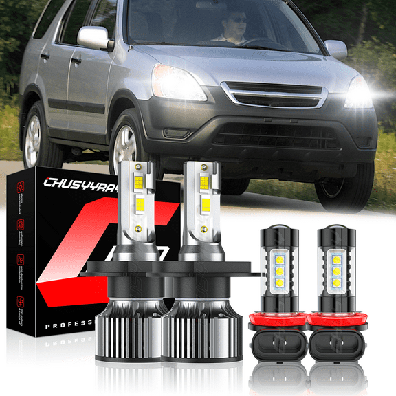 For Honda CRV 2007 2008-2014 H4/9003 LED Headlight High Low Beam H11 Fog Light Super Bright 4Pcs