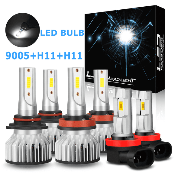 For Honda CRV 2015 2016 2017 2018 2019 2020 2021 LED 9005+H11 Headlight H11 Fog Light Bulbs Kit 6pcs