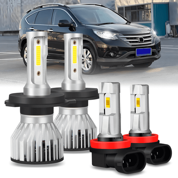 For Honda CRV CR-V 2002-2004 2007-2014 LED Headlight High/Low Beam Bulbs 6000K White