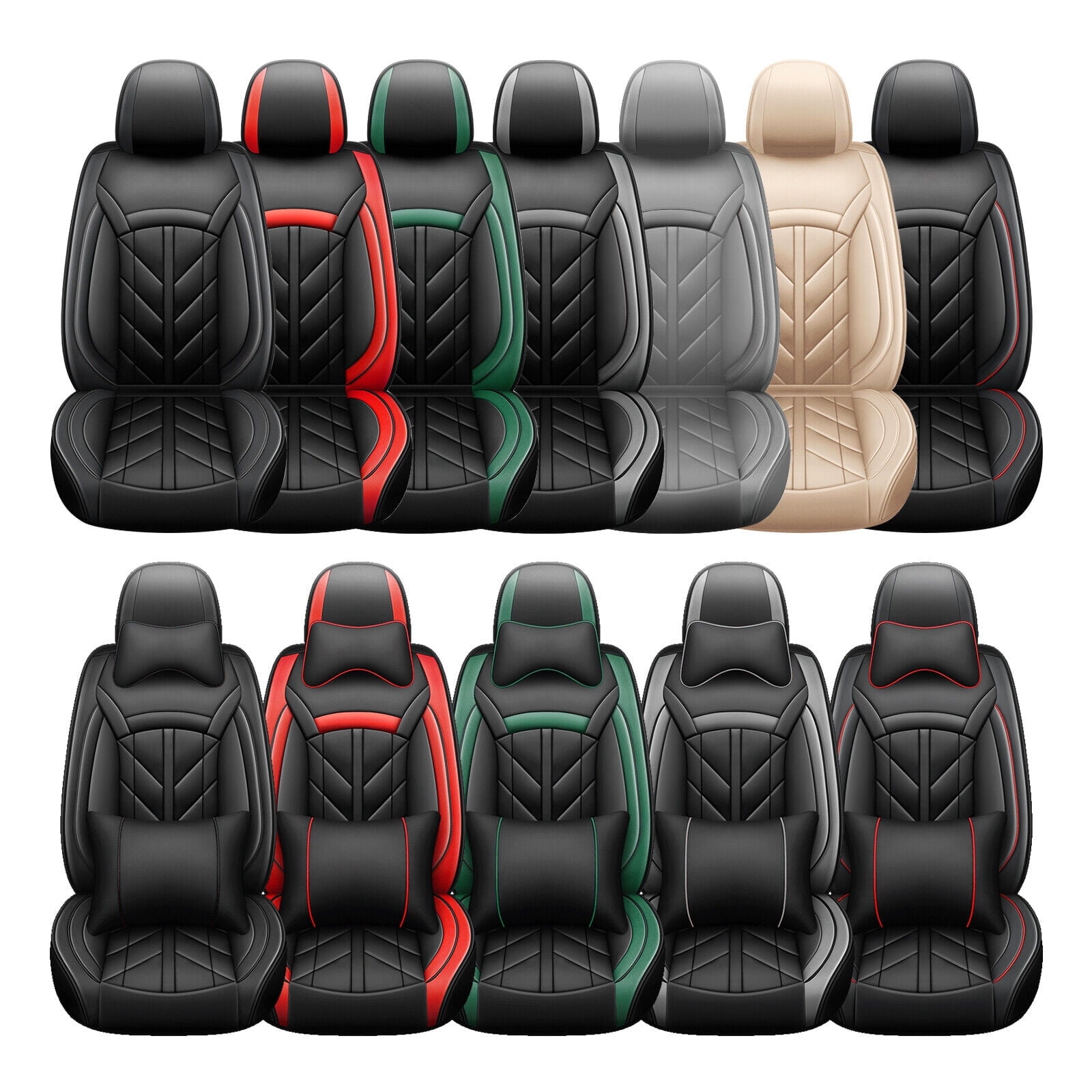 For Honda Car Seat Cover 5 Seats Waterproof Wear resistant Pu Leather Cushion Protector for Civic CR V Insight Accord Crosstour Front Rear Full Set