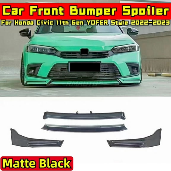 For Honda Civic 11th Gen 2022-2023 Body Kit Side Skirt Spoiler Matte Black YOFER Style Side Skirt Guard Car Accessories