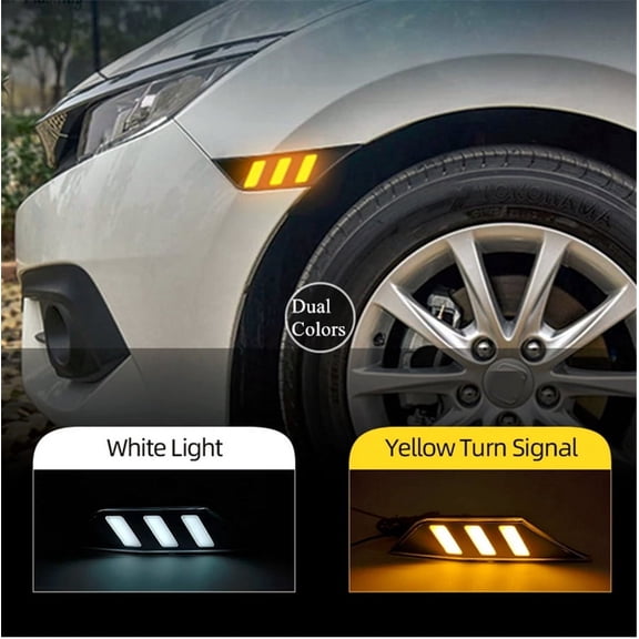 For Honda Civic 16-20 LED Side Marker Lamp/Turn Signal/Daytime Running Light 2X