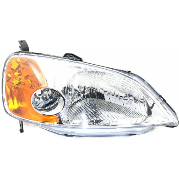 For Honda Civic 2001 2002 2003 Headlight Assembly Passenger Side Lens and Housing | Replacement For HO2503116 | 33101S5AA01