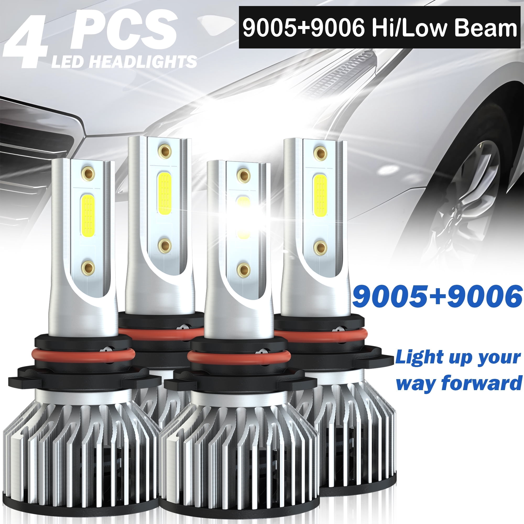 SHENKENUO LED Headlight Kit For Honda Civic Sedan 2004-2015 – High/Low Beam 9005/9006