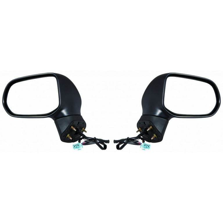 For Honda Civic 2006 07 08 2009 Door Mirror Driver and Passenger Side Pair Power Heated Sedan EX L EX L NAVI Model Textured Black