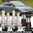 thumbnail image 1 of For Honda Civic 2006-2015 Combo 9005/HB3 9006/HB4 LED Headlight + H16/5202 Fog Light Bulbs 6Pcs, 1 of 16