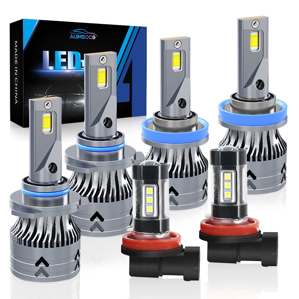 For Honda Civic 2014-2017 6x Bulbs LED Headlights Hi/Low Beams + Fog ...