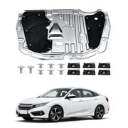 Engine Splash Guard Under Car Shield Cover Board for 2016-2021 Honda Civic 2-door LX SI & 4-door EX LX 2016 2017 2018 2019 2020 2021 74110-TBA-A00 , 90674-TY2-A01