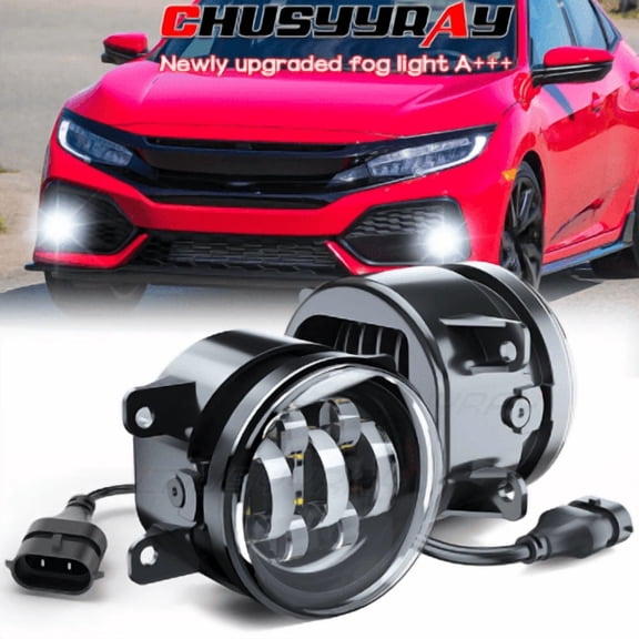 For Honda Civic 2016-2021 Front Bumper Fog Lights Lamps Pair Replacement A+
