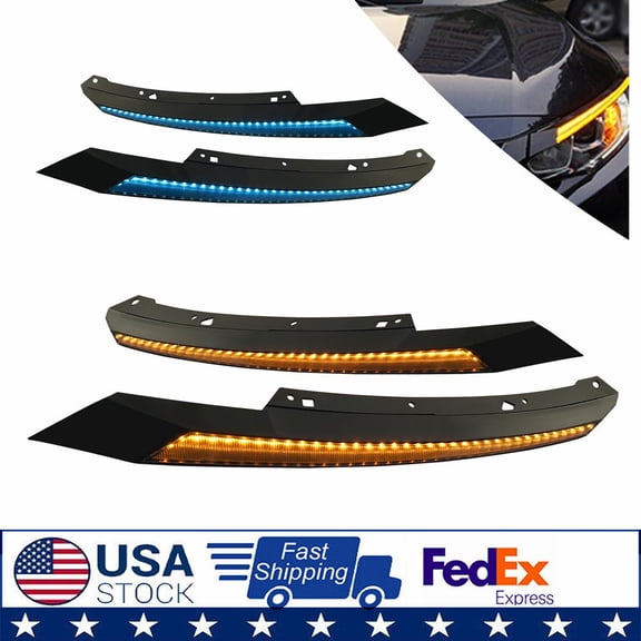 For Honda Civic 2016-2021 Headlight Eyebrows LED Daytime Running Turn Signal
