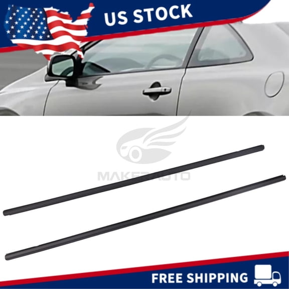 For Honda Civic 2D Coupe 2006-2011 Exterior Door Window Glass Trim Set