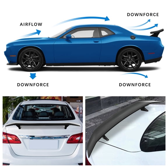 For Honda Civic 2DR Coupe 46" GT Style Rear Trunk Spoiler Wing Racing Lip Glossy