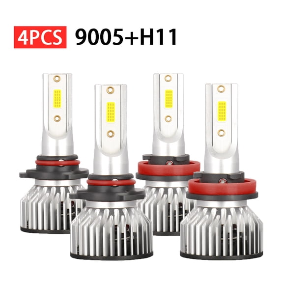 For Honda Civic Coupe 2014 2015 4x Combo LED Headlight High Low Beam,6000K