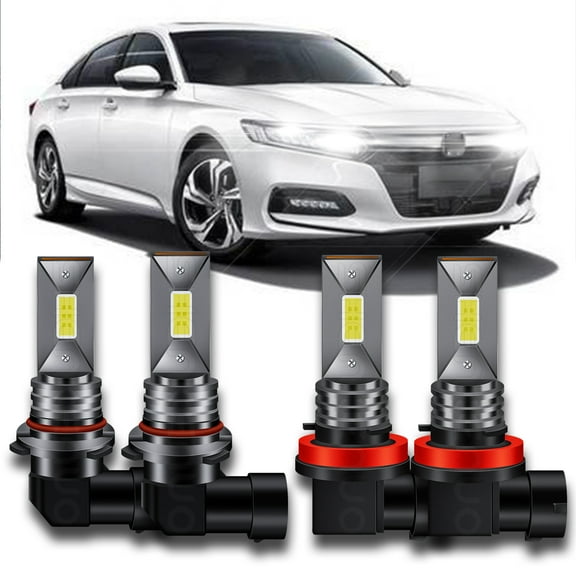 For Honda Civic Coupe 2014 2015 High/Low Beam 4x Front LED Headlight Bulbs 6000K White