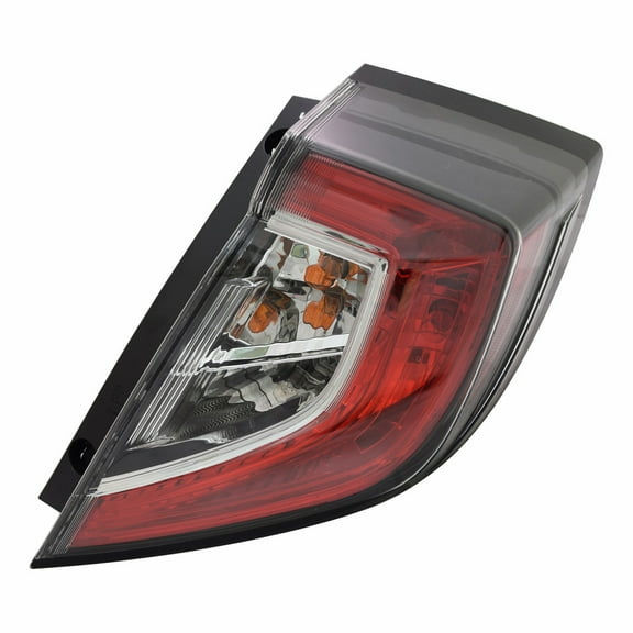 For Honda Civic Hatchback / Type R Tail Light Assembly Outer 2017 2018 2019 2020 Passenger Side LED For HO2805116 | 33500-TGG-A01