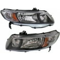 thumbnail image 1 of For Honda Civic Headlight Assembly Unit 2010 2011 Pair Driver and Passenger Side | Coupe | CAPA Certified | HO2518126 + HO2519126, 1 of 4