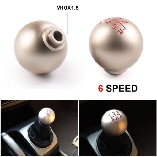 For Honda Civic M10x1.5 Aluminum 6 Speed JDM Ball Shape Gear Shift Knob