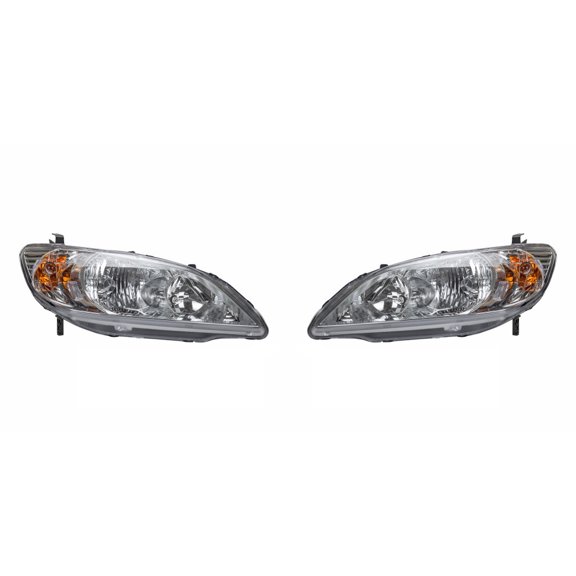 For Honda Civic Sedan Headlight 2004 2005 Pair Driver and Passenger Side For HO2502121 | 33151-S5A-A51