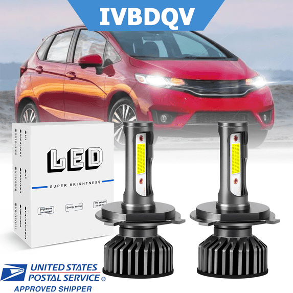 For Honda Fit 2007-2019 LED Headlights Pair H4 High/Low Beam Bulbs 60W 6000K Super Bright White