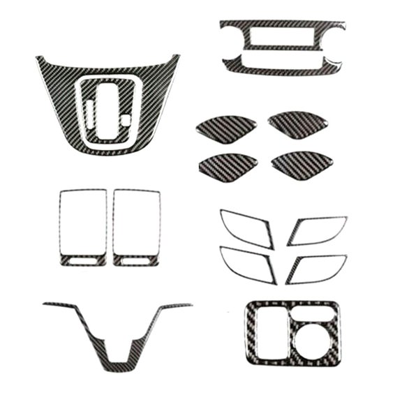 For Honda For CRV Interior Full Set Carbon Fiber Trim Kit 16 Pieces for 2007 2011, Protection and Styling Panels