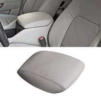For Honda For Pilot 2009-2015 Leather Center Console Lid Armrest Cover Skin Gray