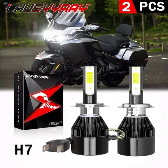 For Honda Goldwing GL1800 2001-2013 2014 2015 2016 H7 LED Hi/Lo Beam Headlight Bulbs Kit 6000K White 2x