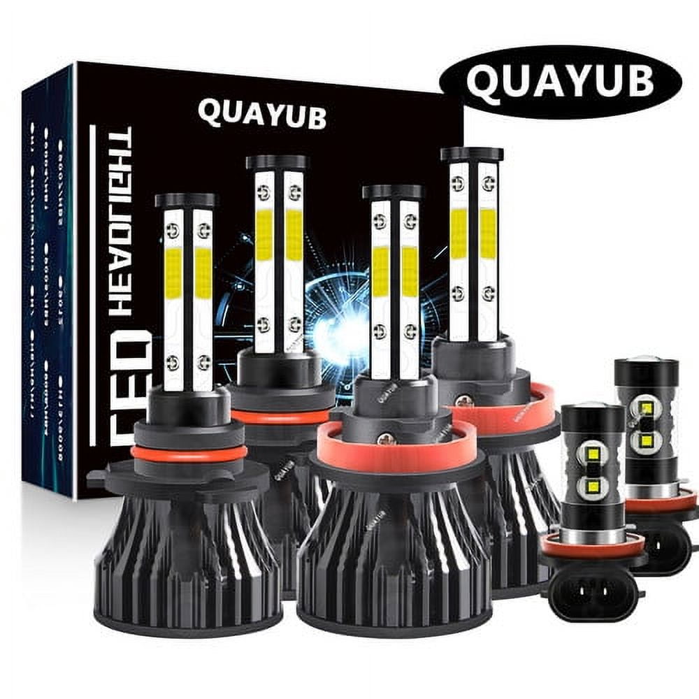 Quayub LED Headlight Fog Bulbs Kit Combo for Honda HR-V 2019-2021 ...