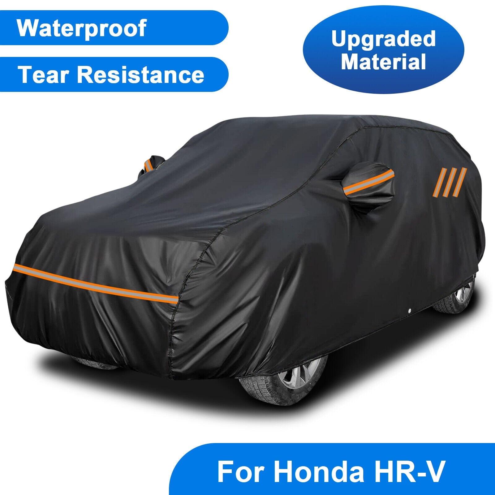 For Honda HR-V Car Covers SUV Waterproof UV Protection Snowproof Outdoor Full Cover All Weather Season Black