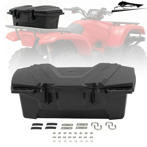 For Honda Kawasaki Storage Trunk Rear Rack Cargo Box Fit 0.75"-1" ATV Tube