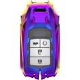 thumbnail image 1 of For Honda Key Fob Cover, for Honda Accord Civic CRV Pilot Odyssey Special Metal Full Cover with Keychain, 1 of 8