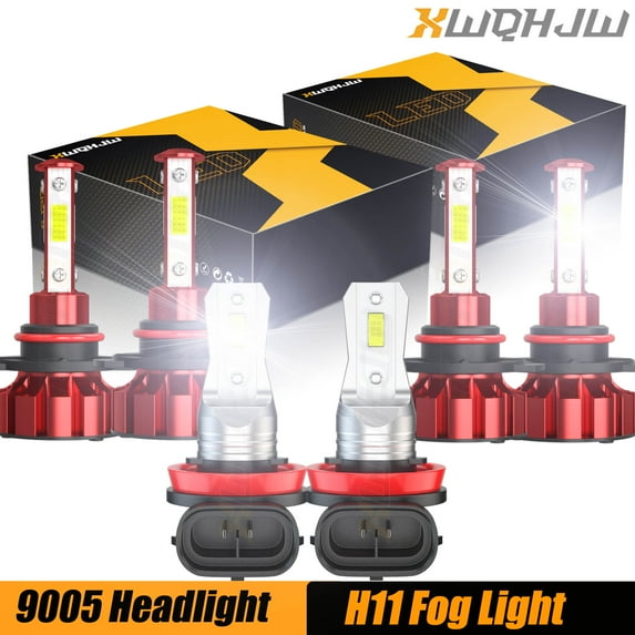 For Honda Pilot 2006-2018 LED Headlight Bulbs 4x 9005 High/Low Beam 2x H11 Fog Light 6Pcs