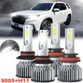 thumbnail image 1 of For Honda Pilot 2006-2018 LED Headlight Bulbs 9005 H11 High/Low Beam 6000k 4Pcs, 1 of 10