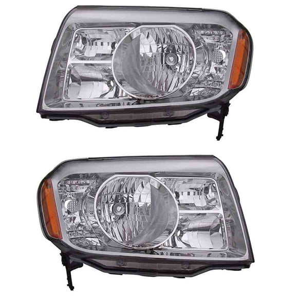 For Honda Pilot 2009 2010 2011 Pair Headlights - BuyAutoParts