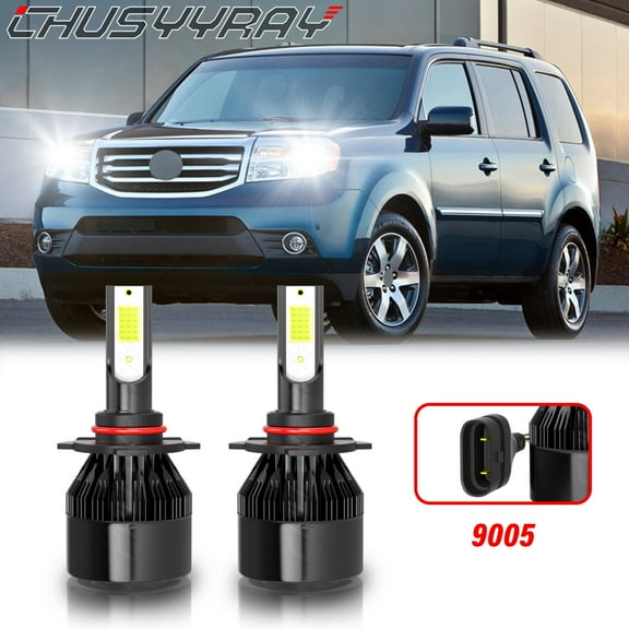 For Honda Pilot 2011 2012 2013 2014 2015 9005 HB3 LED High Beam Headlight Bulbs Kit Super Bright White 2x