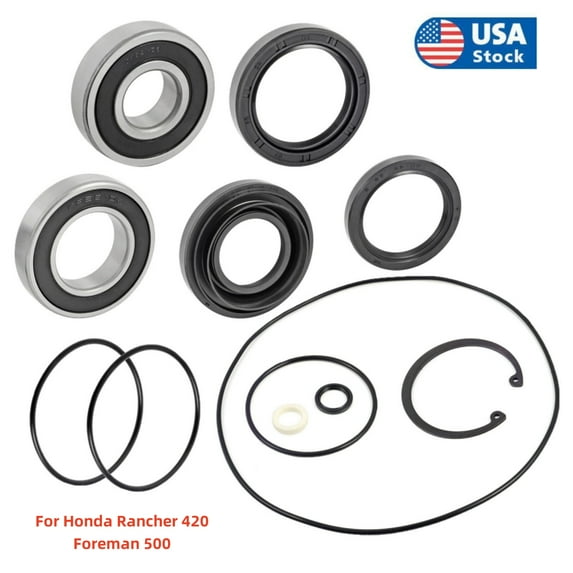 For Honda Rancher 420 TRX420 Rear Axle Wheel seal bearing O RING kit 2014 -2022