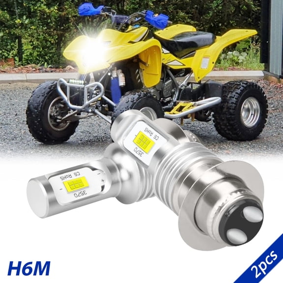 For Honda Recon 250 1997-2004 H6M LED Headlight Bulb 6000K Ultra White Super Bright 2pcs