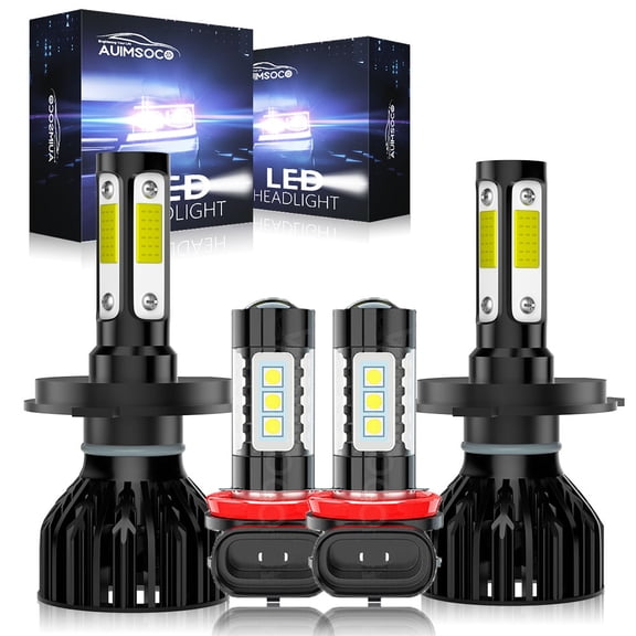 For Honda Ridgeline 2006-2014 4x 9003 H11 LED Headlight Bulbs Conversion Kit High/Low Beam Fog Light Combo