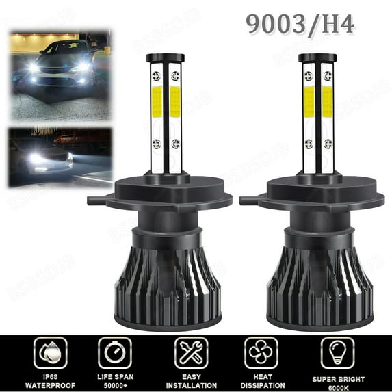 For Honda Ridgeline 2006-2014 Front White LED Headlight High Low Beam Bulbs