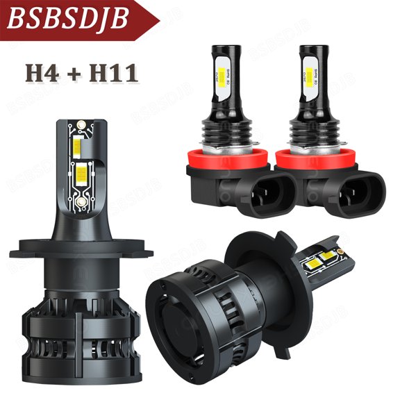 For Honda Ridgeline 2006-2014 White LED High Low Beam Headlight+Fog Light Bulbs