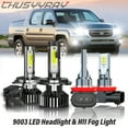 thumbnail image 1 of For Honda Ridgeline 2011 2012 2013 2014 - 4x LED Headlight Fog Light Bulbs Combo Kit 6500K White, 1 of 12