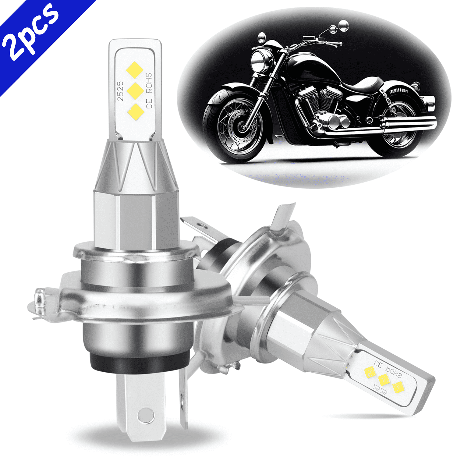 For Honda Shadow Sabre 1100 VT1100C2 2000-2007 - 9003 H4 LED Headlights Bulbs