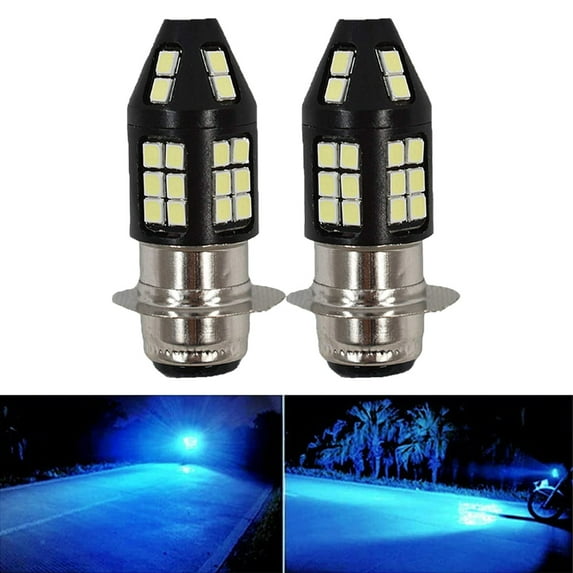 For Honda TRX 400X 2012-2014 LED Motorcycle Headlight Bulbs H6M Hi-Lo Beam P15D ATV 8000K Ice Blue
