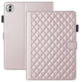 thumbnail image 1 of for Honor Pad 10/Honor Tablet 10 12.1 inch Case, Rhombus Pattern Multiple Viewing Angles Stand Slim Folio Cover (Rose Gold), 1 of 6