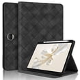 thumbnail image 1 of for Honor Pad 9/Honor Tablet 9 12.1 inch Case, Rhombus Grid Pattern Multiple Viewing Angles Stand Slim Folio Cover (Black), 1 of 7