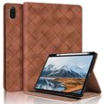 thumbnail image 1 of for Honor Pad X9 2023/Honor Pad X8 Pro 11.5 inch Case, Rhombus Grid Pattern Multiple Viewing Angles Stand Slim Folio Cover (Brown), 1 of 7