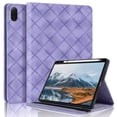 thumbnail image 1 of for Honor Pad X9 2023/Honor Pad X8 Pro 11.5 inch Case, Rhombus Grid Pattern Multiple Viewing Angles Stand Slim Folio Cover (Purple), 1 of 7
